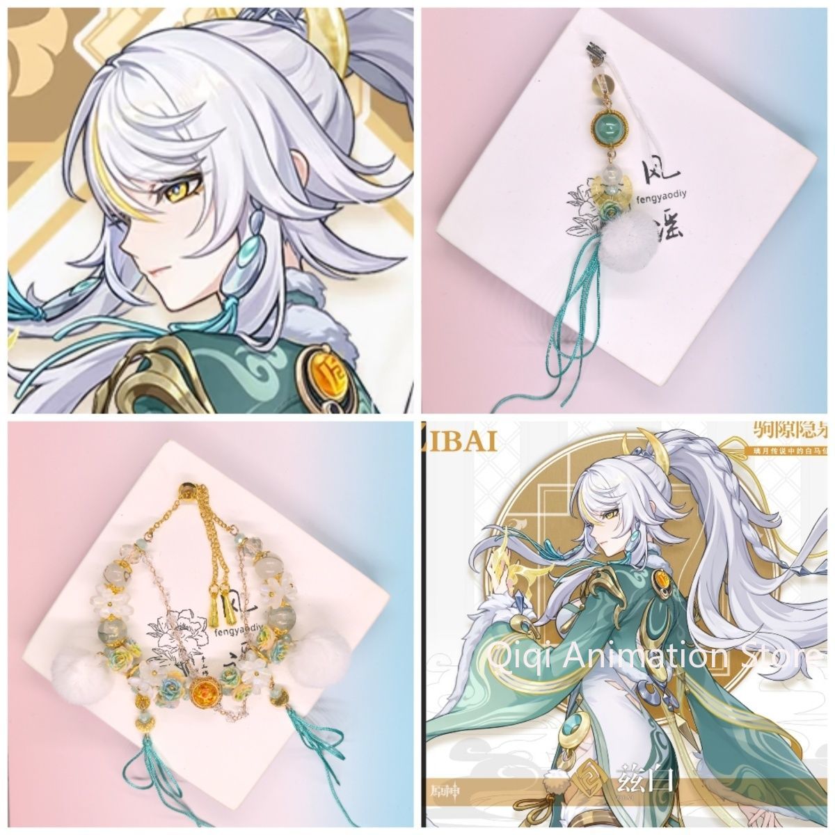 Anime Cosplay Boy - Bracelets de téléphone Anime Genshin Impact