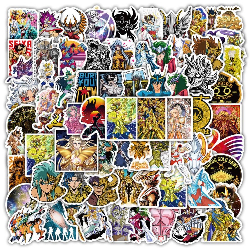 Anime Cosplay Characters - Autocollants de dessin animé Saint Seiya,