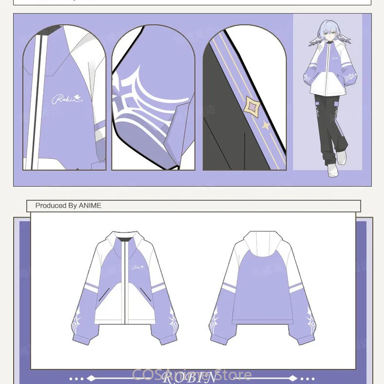 Anime Cosplay Robin - Robin Honkai：Star Rail Anime Doujin Manteau,