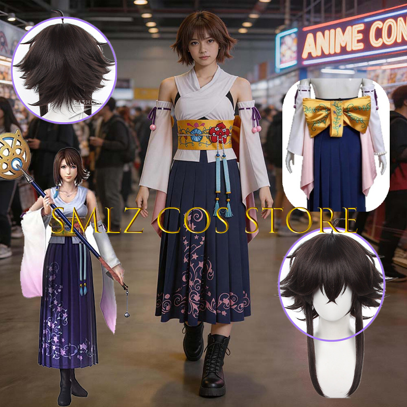 Anime Cosplay Dress - Costume de cosplay Yuna FF10 X