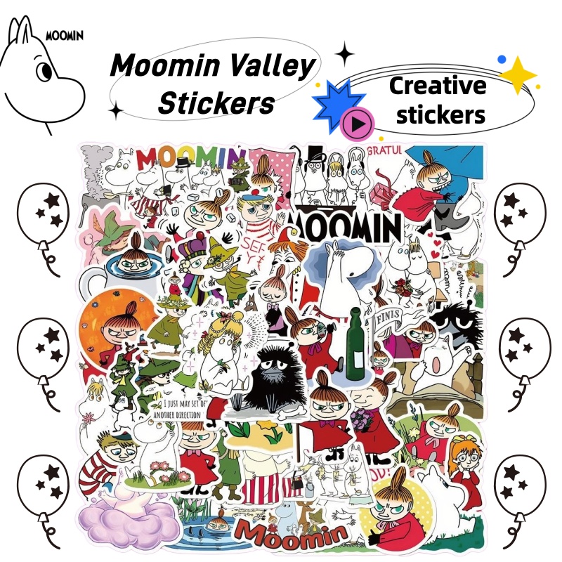 Anime Cosplay Instagram - Autocollants créatifs Moomin Valley style Instagram