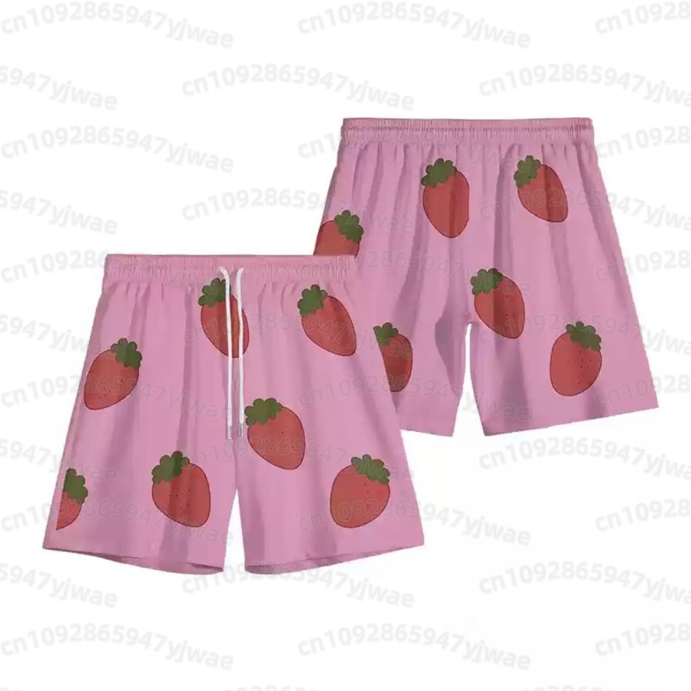 Short rose à motif fraise pour - Anime Cosplay Anime avis et prix
