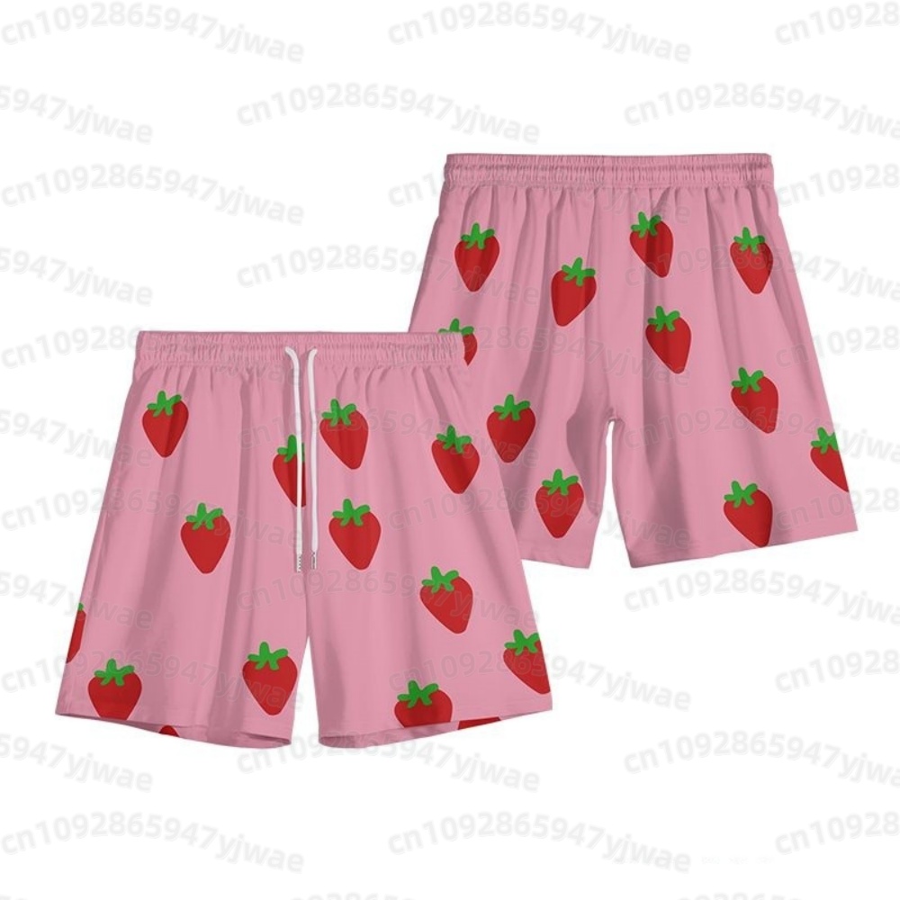 Short rose à motif fraise pour - Anime Cosplay Anime avis et prix